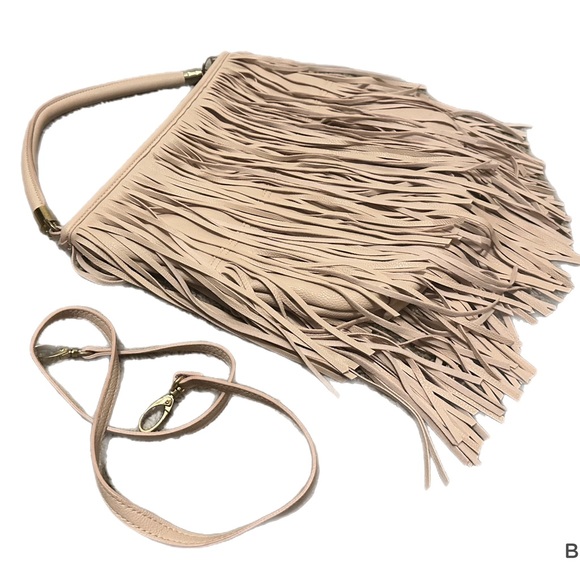 H&M Handbags - H&M Light Pink (blush) fringe purse